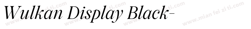 Wulkan Display Black字体转换